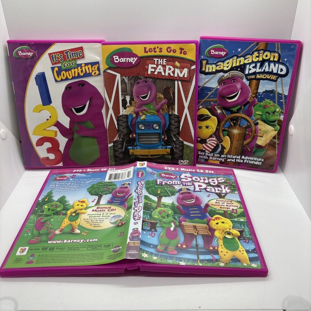 LOT Barney  Friends - Songs From The Park (DVD, 2010, DVD/CD) + 3 DVDs